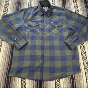 Dixxon Flannel Co Blue Green Buffalo Plaid Shirt 0-Dark-30 Large men’s